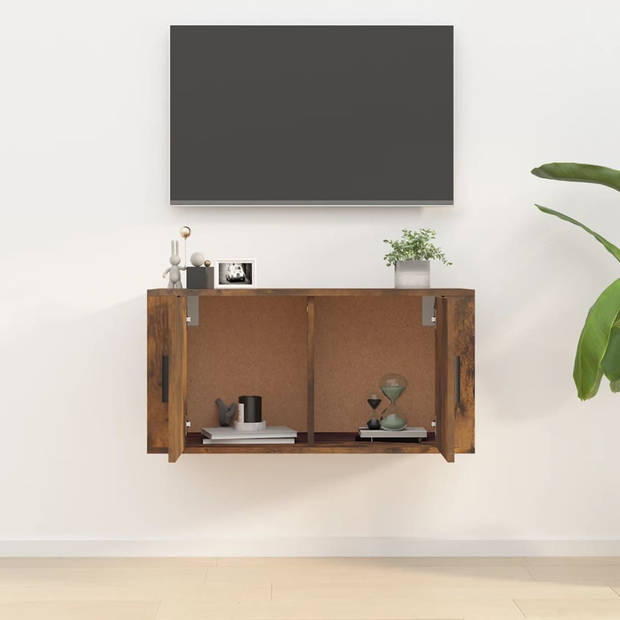 vidaXL Tv-wandmeubel 80x34,5x40 cm gerookt eikenkleurig