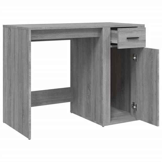 The Living Store bureau - 100 x 49 x 75 cm - grijs sonoma eiken