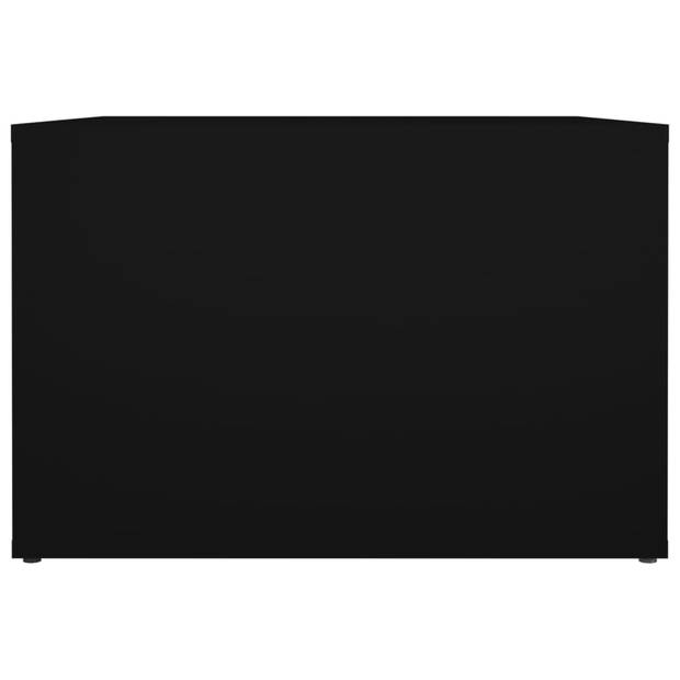 vidaXL Nachtkastje 57x55x36 cm bewerkt hout zwart