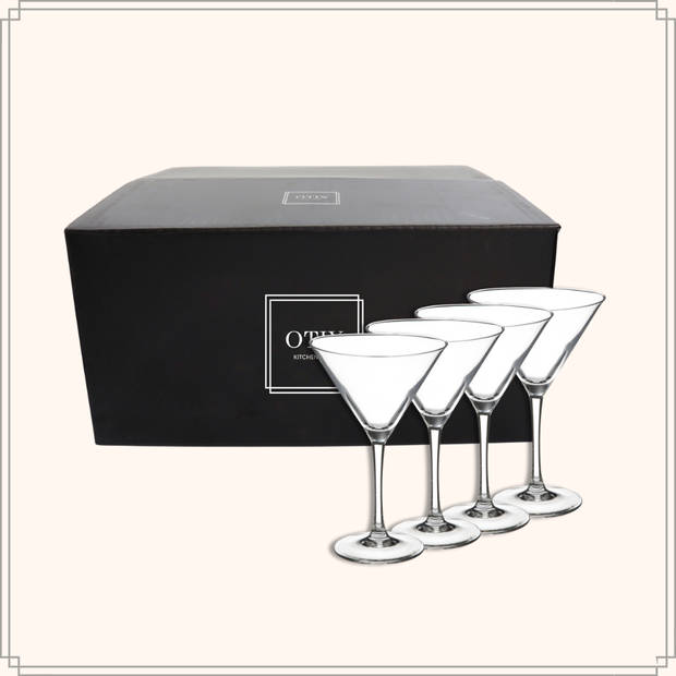 OTIX Martini Glazen - Transparant - 4 Stuks - 300 ml - Cocktail Set