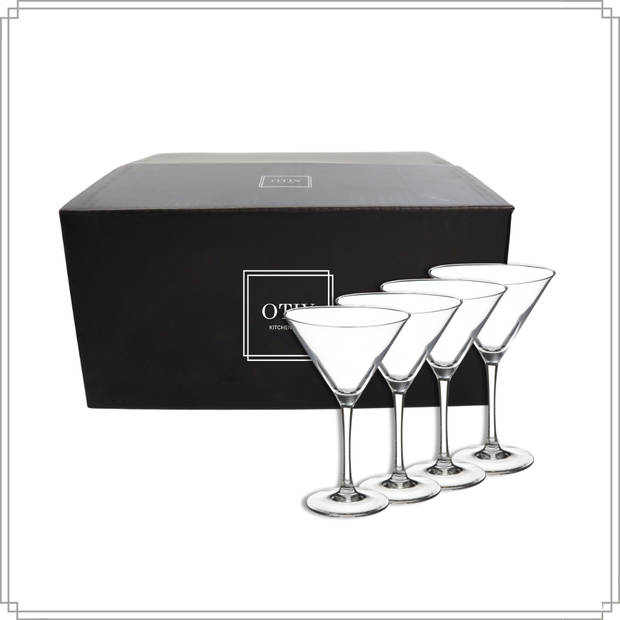 OTIX Martini Glazen - Transparant - 4 Stuks - 300 ml - Cocktail Set