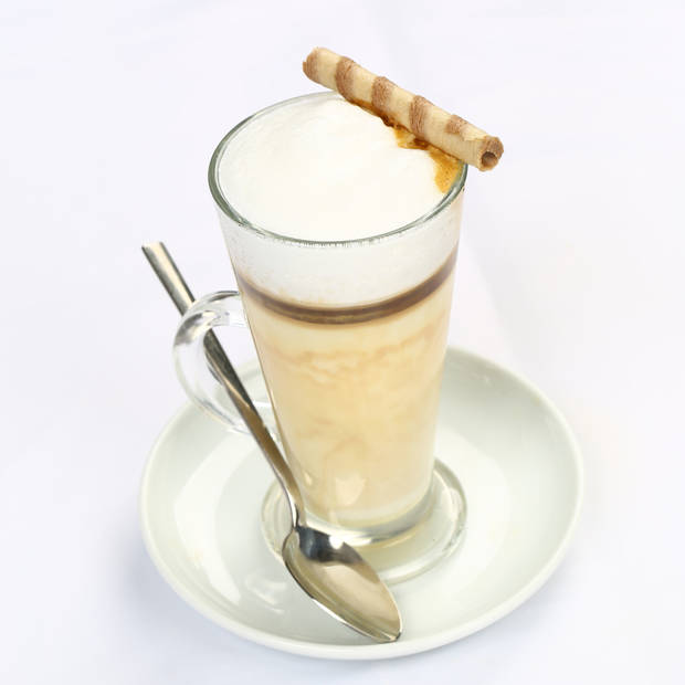 OTIX Latte Macchiato - Irish Coffee - Glazen - 280 ml - 4 Stuks - met Oor - Cappuchino Glazen