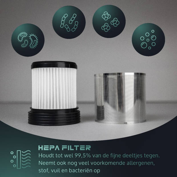JAP HEPA Filter - 99,5% - JAP Cyclone C3 - Snoerloze steelstofzuiger - Set 2 stuks