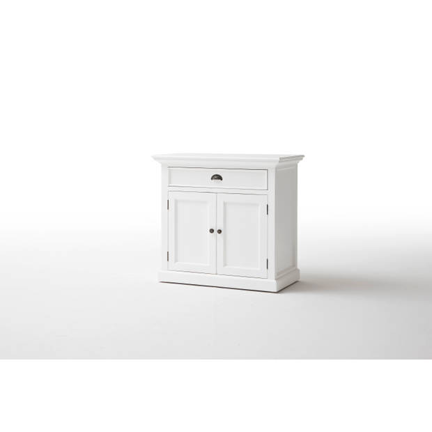 Halifax dressoir met 2 deuren en 1 lade, in wit.