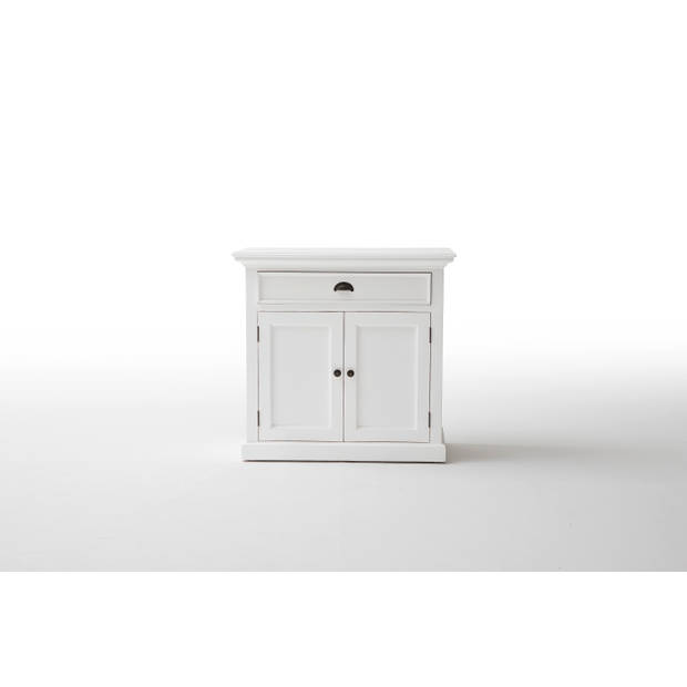 Halifax dressoir met 2 deuren en 1 lade, in wit.