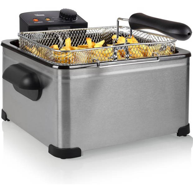 Tristar Friteuse FR-6949 - Frituurpan 5 liter - Multifunctioneel - 1 grote en 2 kleine friteusemanden