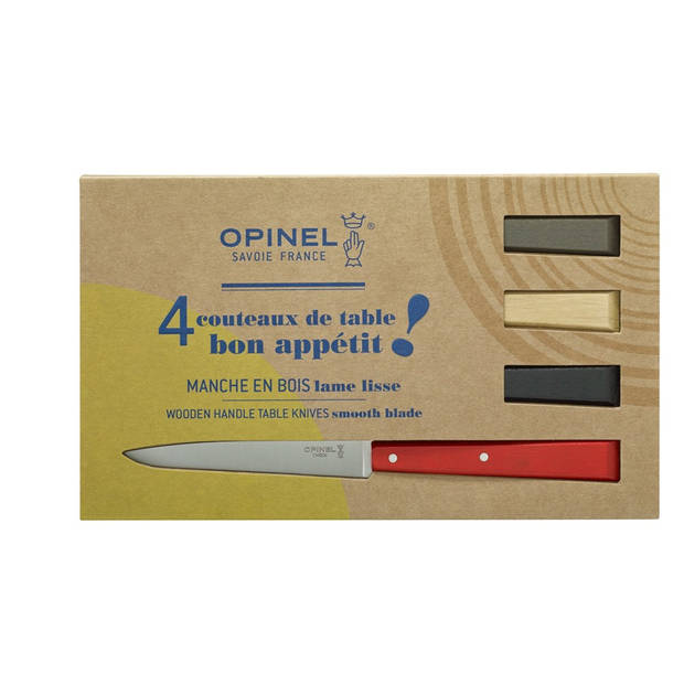 Opinel N°125 Bon Appétit Loft Tafelmessenset - 4-delig - Multicolor