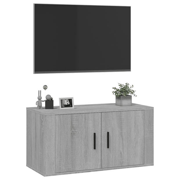 vidaXL Tv-wandmeubel 80x34,5x40 cm grijs sonoma eikenkleurig