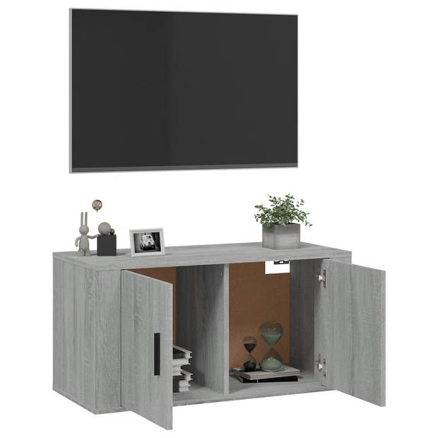 vidaXL Tv-wandmeubel 80x34,5x40 cm grijs sonoma eikenkleurig