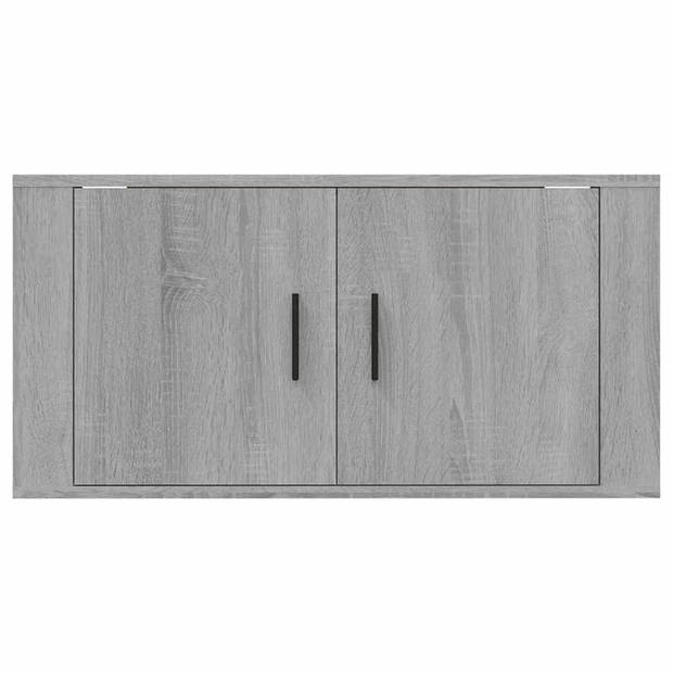 The Living Store TV-meubel Wandgemonteerd Grijs Sonoma Eiken 80x34.5x40cm