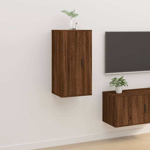 The Living Store Tv-meubel - Tv-kast - 40 x 34.5 x 80 cm - Bruineiken