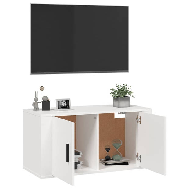 vidaXL Tv-wandmeubel 80x34,5x40 cm wit