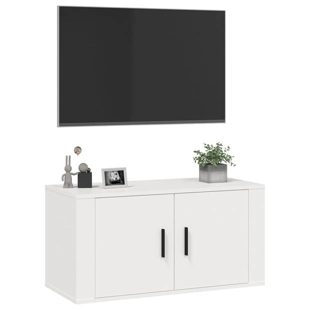 vidaXL Tv-wandmeubel 80x34,5x40 cm wit