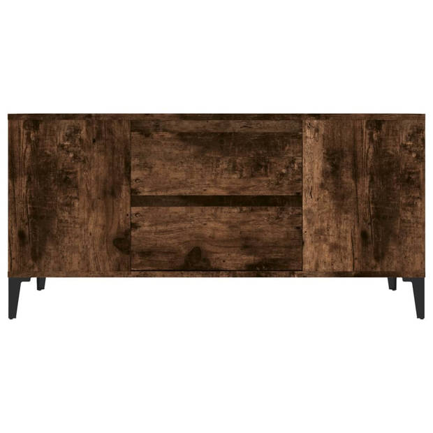 vidaXL Tv-meubel 102x44,5x50 cm bewerkt hout gerookt eikenkleurig