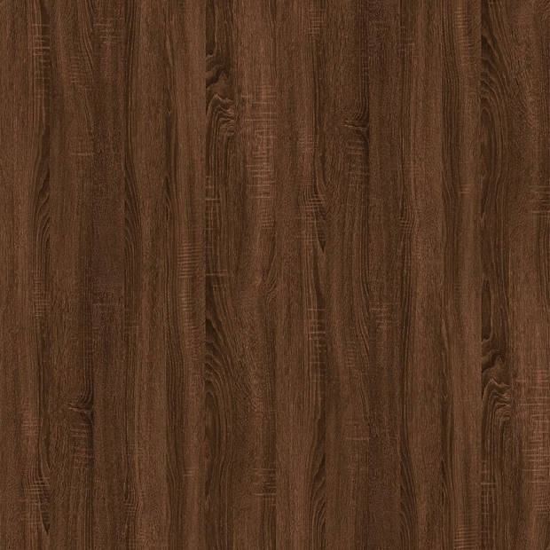 vidaXL Bijzettafel 55x38x45 cm bewerkt hout bruin eikenkleur