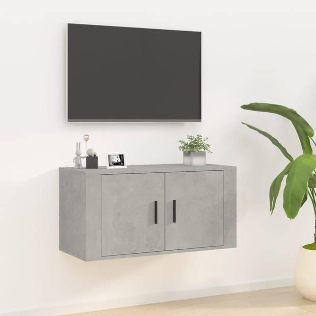 vidaXL Tv-wandmeubel 80x34,5x40 cm betongrijs