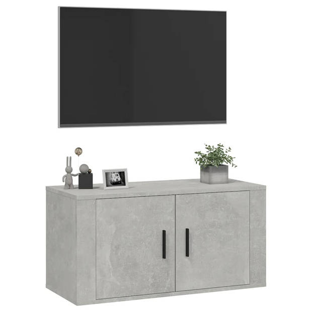 vidaXL Tv-wandmeubel 80x34,5x40 cm betongrijs