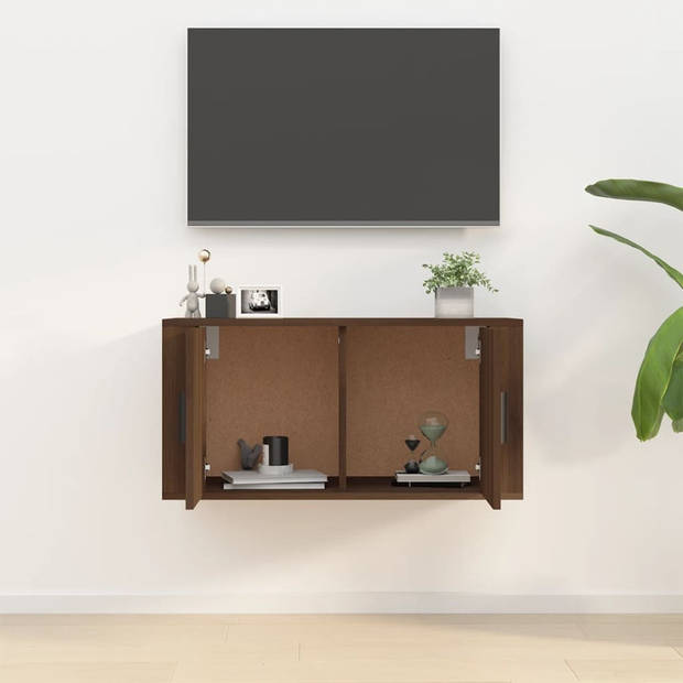 vidaXL Tv-wandmeubel 80x34,5x40 cm bruin eikenkleur