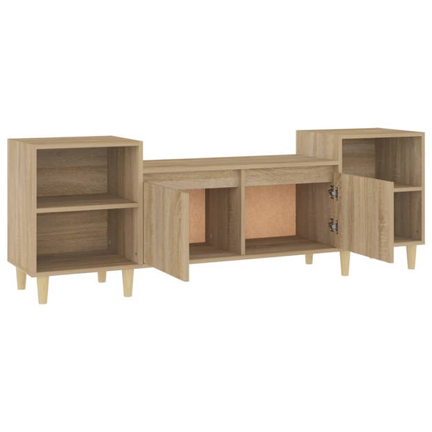 vidaXL Tv-meubel 160x35x55 cm bewerkt hout sonoma eikenkleurig