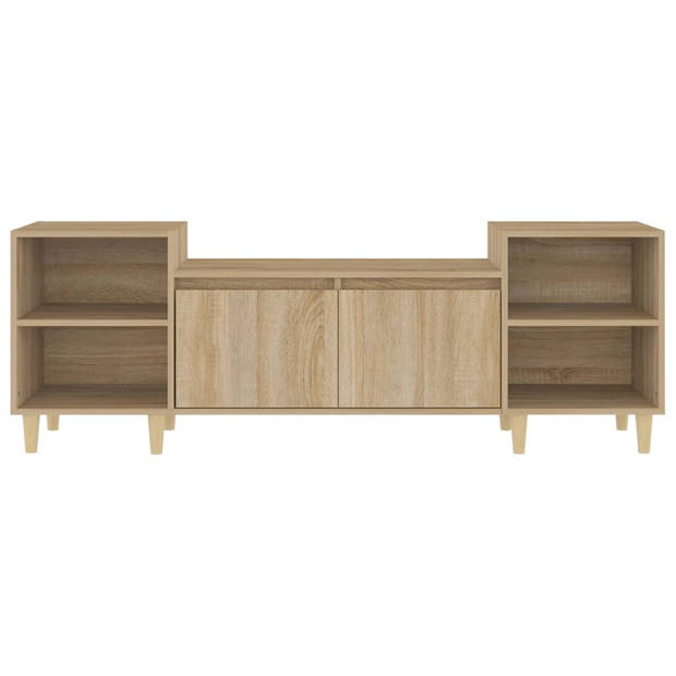 vidaXL Tv-meubel 160x35x55 cm bewerkt hout sonoma eikenkleurig