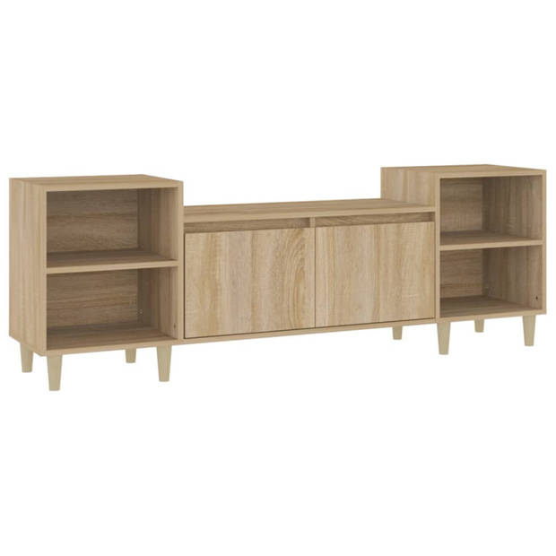 vidaXL Tv-meubel 160x35x55 cm bewerkt hout sonoma eikenkleurig