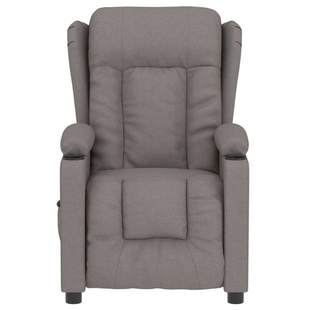 vidaXL Fauteuil verstelbaar elektrisch stof taupe