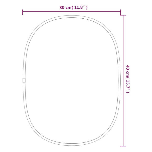 vidaXL Wandspiegel 40x30 cm goudkleurig