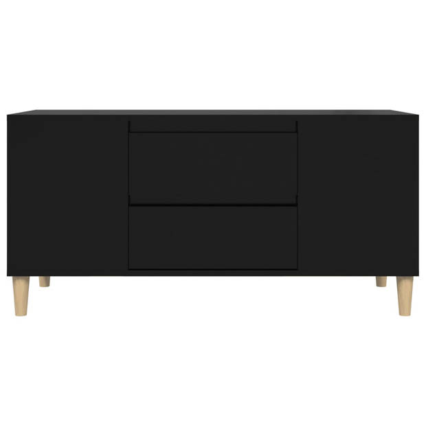 The Living Store Scandinavisch TV-meubel - 102 x 44.5 x 50 cm - zwart