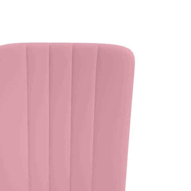 vidaXL Eetkamerstoelen 2 st fluweel roze