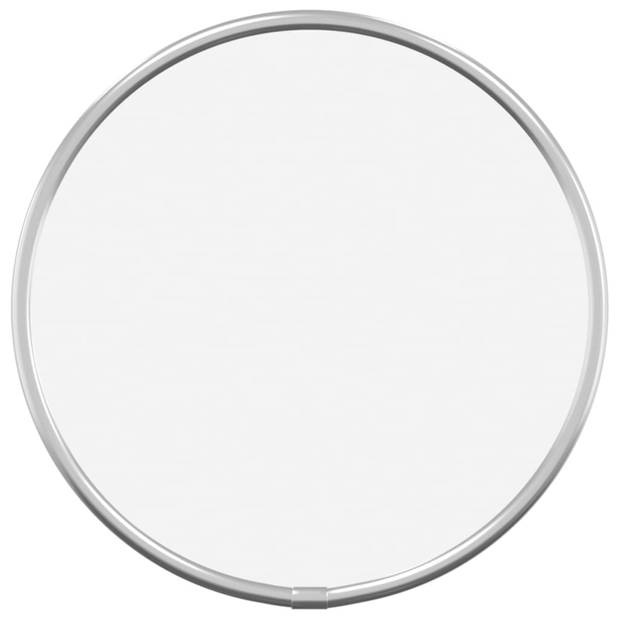 vidaXL Wandspiegel rond Ø20 cm zilverkleurig