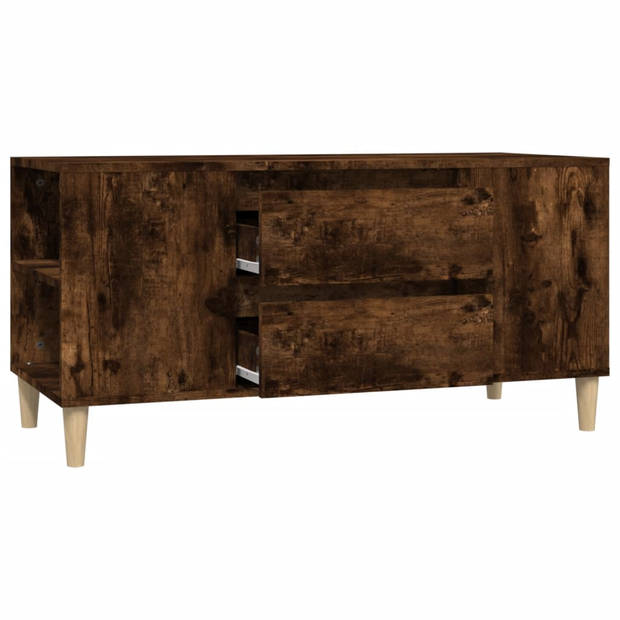 vidaXL Tv-meubel 102x44,5x50 cm bewerkt hout gerookt eikenkleurig