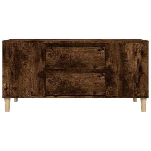 The Living Store Tv-meubel Scandinavische stijl - 102x44.5x50 cm - Gerookt eiken - Duurzaam hout