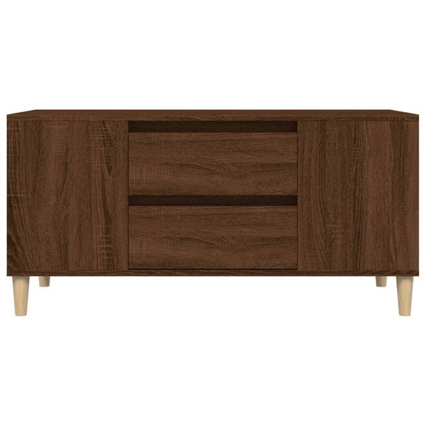 vidaXL Tv-meubel 102x44,5x50 cm bewerkt hout bruin eikenkleur