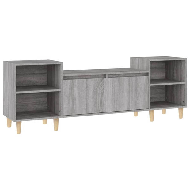 vidaXL Tv-meubel 160x35x55 cm bewerkt hout grijs sonoma eikenkleurig