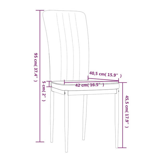 The Living Store Eetkamerstoelen - Fluweel - Roze - 42 x 57.5 x 95 cm - Ergonomisch design