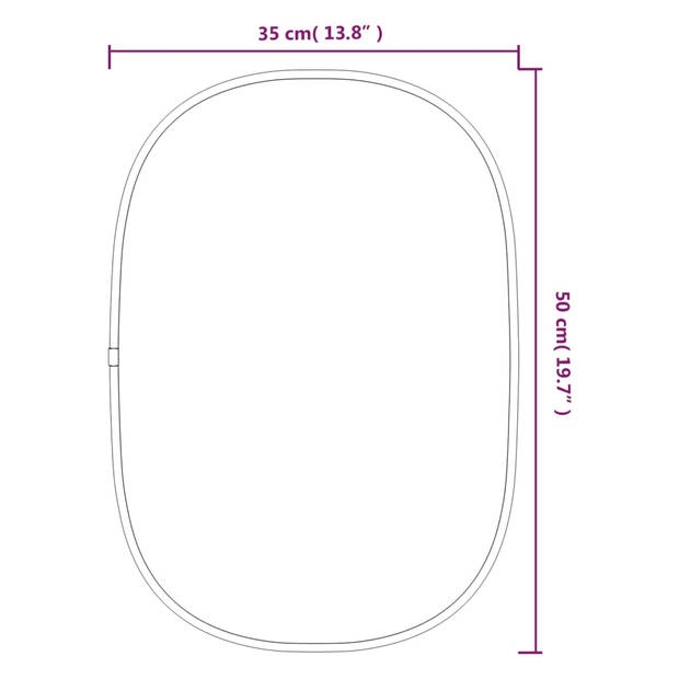 vidaXL Wandspiegel 50x35 cm zilverkleurig