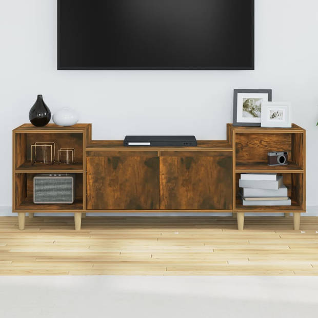 vidaXL Tv-meubel 160x35x55 cm bewerkt hout gerookt eikenkleurig