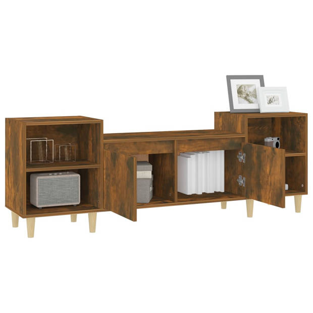 vidaXL Tv-meubel 160x35x55 cm bewerkt hout gerookt eikenkleurig