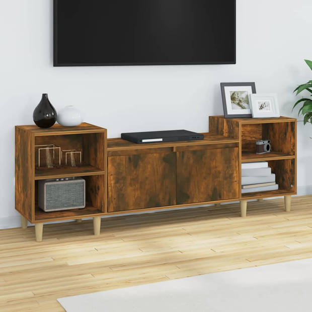 vidaXL Tv-meubel 160x35x55 cm bewerkt hout gerookt eikenkleurig