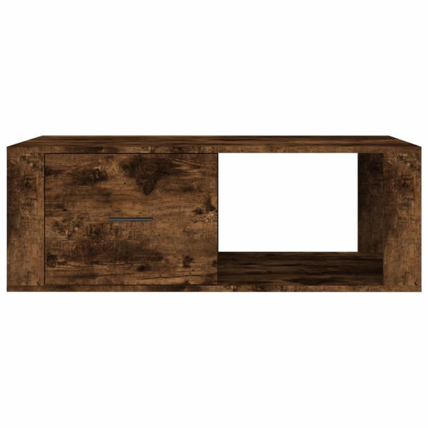 vidaXL Salontafel 100x50,5x35 cm bewerkt hout gerookt eikenkleurig