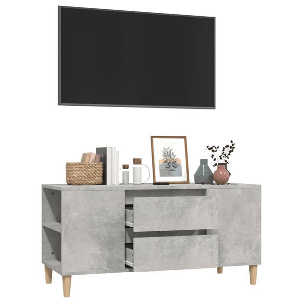 The Living Store TV-meubel - Scandinavische stijl - Bewerkt hout - 102 x 44.5 x 50 cm