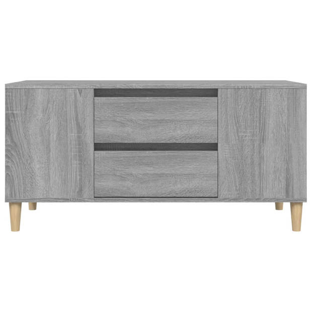 vidaXL Tv-meubel 102x44,5x50 cm bewerkt hout grijs sonoma eikenkleurig