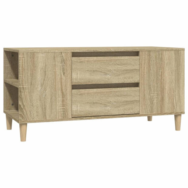 vidaXL Tv-meubel 102x44,5x50 cm bewerkt hout sonoma eikenkleurig