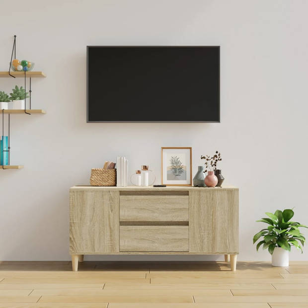 vidaXL Tv-meubel 102x44,5x50 cm bewerkt hout sonoma eikenkleurig