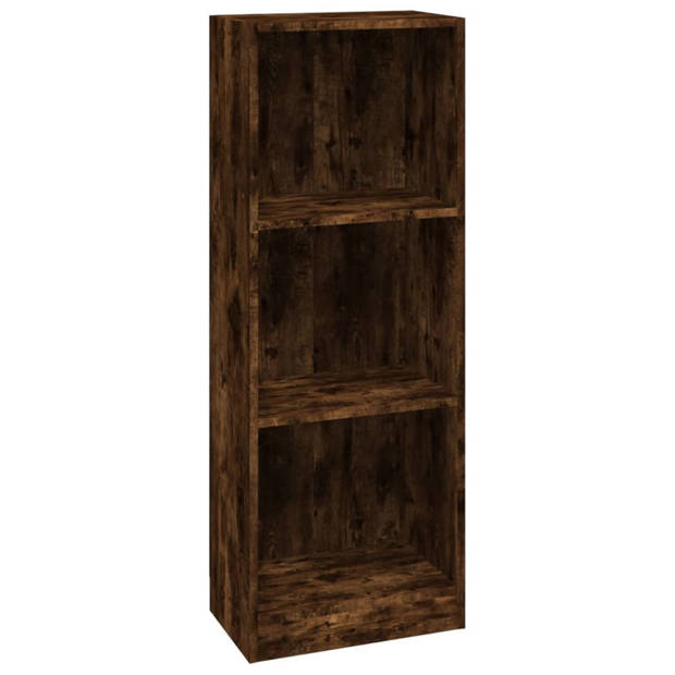 vidaXL Boekenkast 3-laags 40x24x109 cm bewerkt hout gerookt eikenkleur