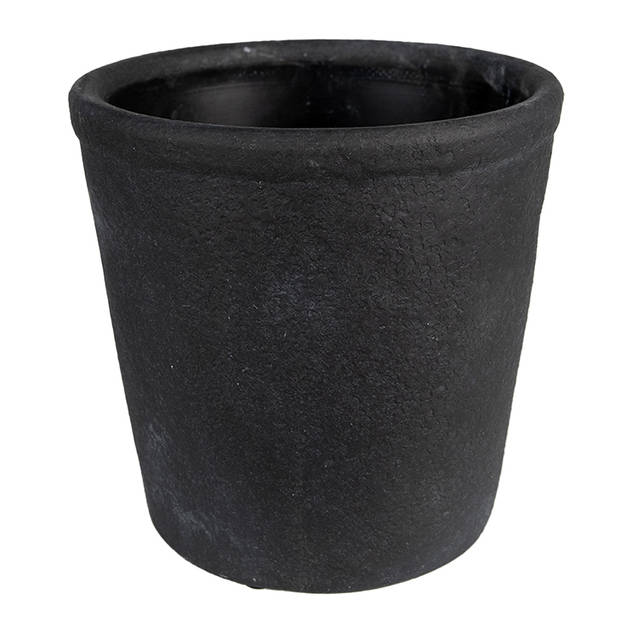 Clayre & Eef Bloempot Ø 16x16 cm Grijs Keramiek Bloempot binnen Grijs Bloempot binnen