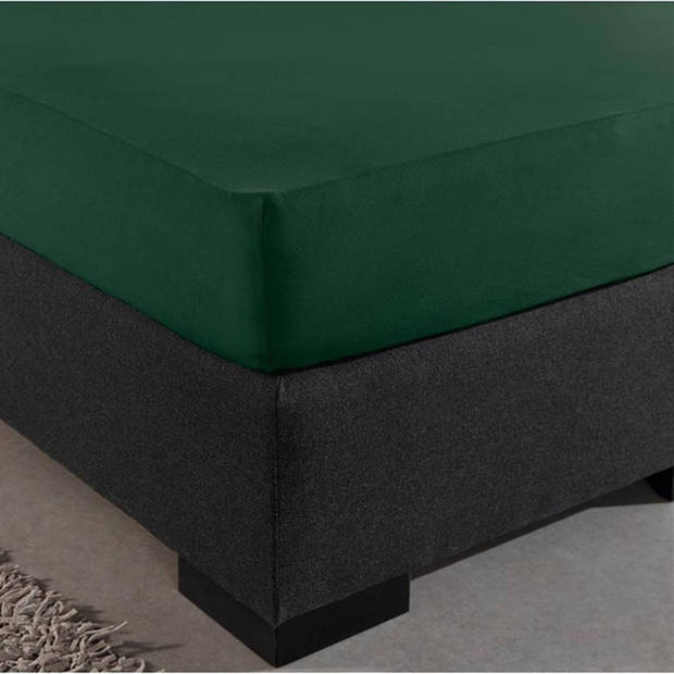 Zavelo Double Jersey Hoeslaken Groen-Lits-jumeaux (180x200 cm)