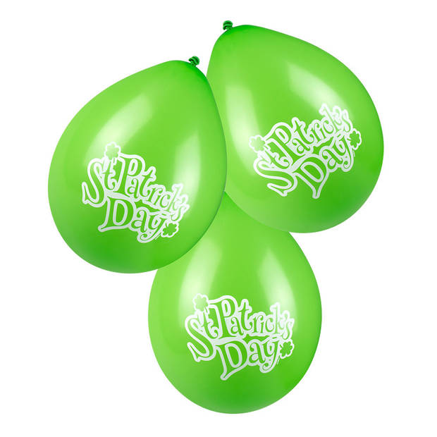 St Patricks Day versierpakket met 1x vlaggenlijn en 12x ballonnen - Feestslingers