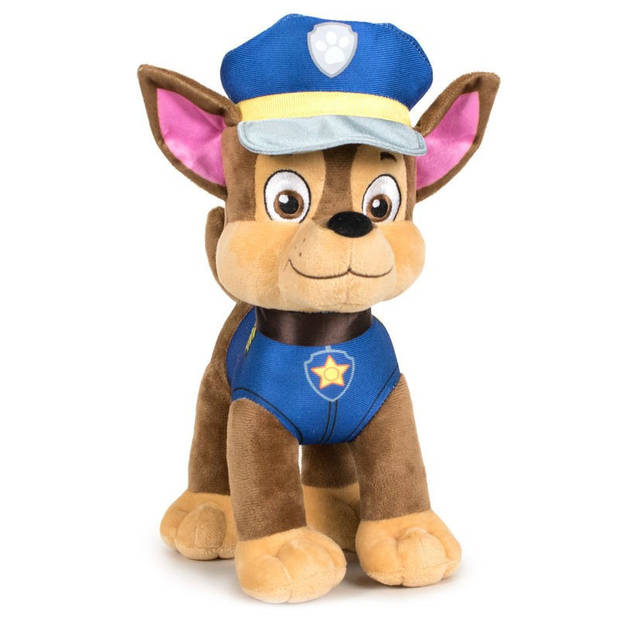 Paw Patrol figuren speelgoed knuffels set van 2x karakters Marshall en Chase 19 cm - Knuffeldier