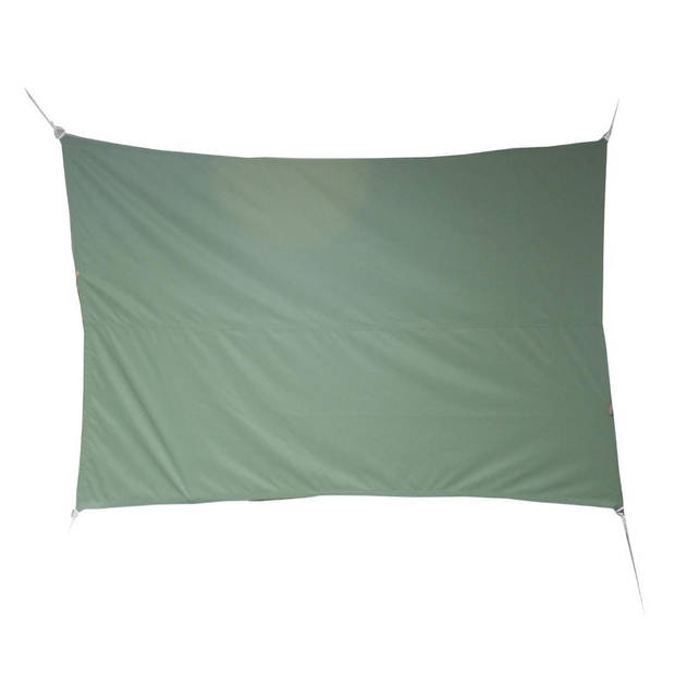 Premium kwaliteit schaduwdoek/zonnescherm Shae rechthoekig groen 2 x 3 meter met ophanghaken - Schaduwdoeken